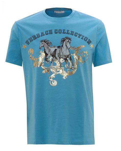 mens versace collection tee|Versace collection men shirt blue.